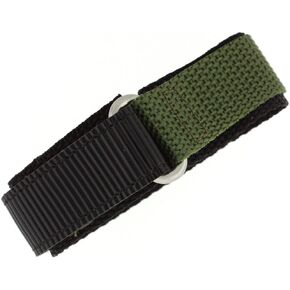 Watch Band Nylon One Piece Wrap Sport Strap Military Adjustable Velcro 18 millimeter