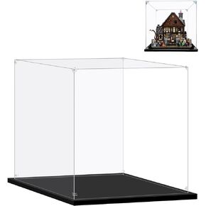Acrylic Display Case for Lego 21341 The Sanderson Sisters' Cottage, 13.8x12.6x11.8inches (35x32x30cm), Dustproof Protection Clear Showcase