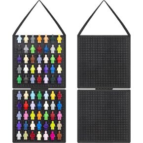 Hanging Mini Figures Display Case Action Figures Block Removable Case Toy Mini Figure Storage (Without Mini Figures) Black