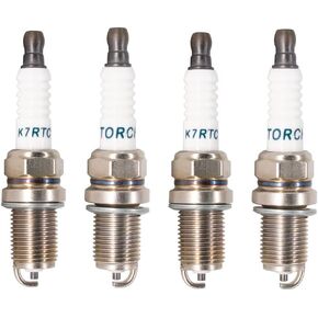 4PK TORCH K7RTC Spark Plug Replace for NGK 6364/BKR6ES 2330/BCPR6ES, for CHAMPION 340/RC7YC RC7YCC C7YC Spark Plug,for Bosch FR5DC, for Denso 3010/Q22PR-U Spark Plug, for Honda 98079-5785C, OEM