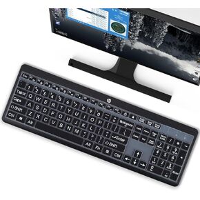 غطاء لوحة مفاتيح مطبوع كبير متوافق مع لوحة المفاتيح اللاسلكية HP 230 235 ولوحة مفاتيح الكمبيوتر المكتبي HP مع واقي لوحة المفاتيح الرقمية - وردي متدرج in Kuwait