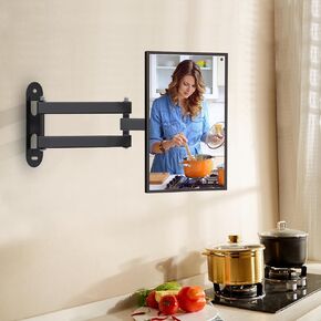 Wall Mount for Echo Show 15, Adjustable Wall Mounting Bracket for Most 10-30 Inches TVs Monitors, Swivel Tilt Rotate Extension for Alexa Echo Show 15, Holds up to 33lbs, Max VESA 100x100mm