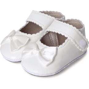 Baby Girls Baptism Shoes Toddler Bowknot Mary Jane Shoes