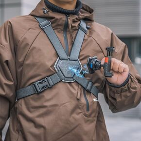 Mobile Phone Chest Strap Harness Mount，Adjustable Phone Chest Harness Holder for VLOG/POV | Balance Stability and Comfort Performance