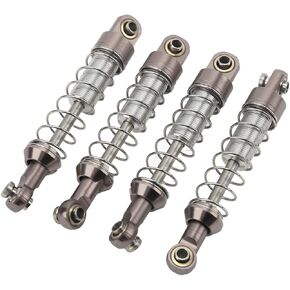 RC Car Shock Absorber,2 Pairs RC Metal Shock Absorber 60mm RC Car Modification Parts for C14 C24 MN D90 99S Models()