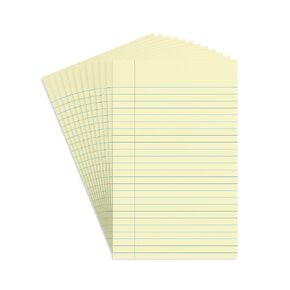STAPLES 534362 Notepads 5-Inch x 8-Inch Narrow Ruled Canary 50 Sh./Pad 12 Pads/PK