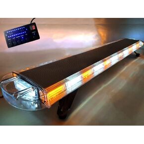 Amber/White 51"96W COB Light Box Amber Led Light Bar, High Intensity ConstructionEmergency Strobe Lights， Warning Strobe Light
