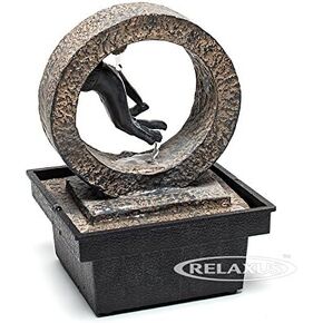 OHM Water Fountain! Small Indoor Tabletop Relaxation Water Feature Brings Nature & Tranquility Inside!