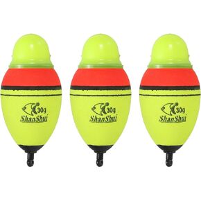 PATIKIL Lighted Fishing Slip Bobber, EVA Green Red LED Light Up Fishing Float for Night Fishing