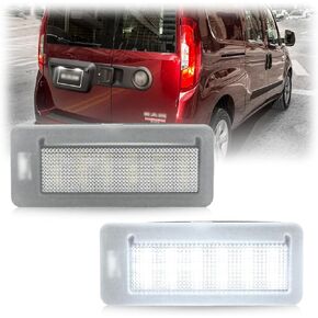 LED License Plate Lights Replacement for 2015-2022 Ram Promaster City OEM Led Number Lamps Assembly 6000K 18-SMD Led Xenon White Rear Tag Light Kit Canbus Error Free