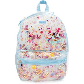 Packed Party Celebrate Every Day Clear Backpack; Women and Girls Small Fashion Shoulder Book Bag; Great for Ladies at School, Work, Travel, and the Beach; Navy Blue