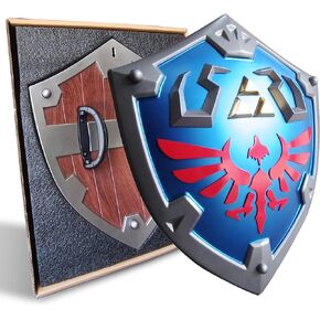 Exclusive 2.0 Edition Link Hylian Shield Real Metal Link Master Shield Full Size Costume Props Blue