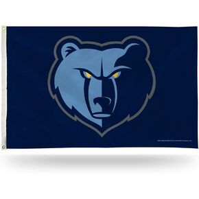 Rico Industries NBA 3-Foot by 5-Foot Single Sided Banner Flag with Grommets, Memphis Grizzlies