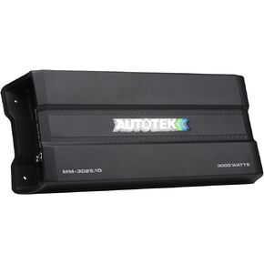 Autotek MM-3025.1D مضخم صوت متوسط ​​3000 واط، مضخم صوت أحادي مدمج ثابت 1 أوم، جهاز تحكم عن بعد متضمن