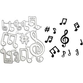 LZBRDY 11 Pieces/Pack Musical Notes Embossing Metal Cutting Dies for Scrapbooking Card Making Birthday Christmas Craft Die Cuts