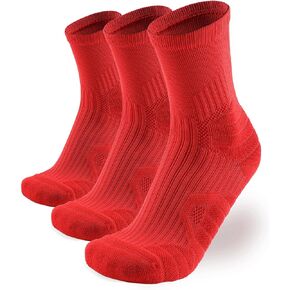 Compression Running Socks Men – Cushion Padded Anti-Blister, Moisture Wicking Cooling, Athletic Socks Crew, 3 Pairs