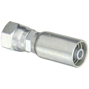 EATON Weatherhead Coll-O-Crimp 06U-608 Female Swivel Fitting, SAE 37 Degree, Low Carbon Steel, 3/8" Hose ID, 1/2" Tube Size