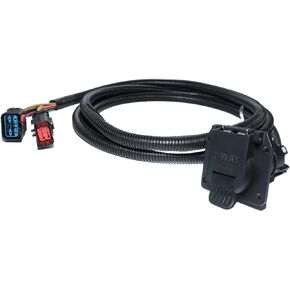 10-Foot 7-Pin Trailer Wiring Harness Extension for 1995-2009 Ram 1500 2500 3500, 1995-2010 Dodge Dakota, 2010-2011 Ram Dakota - for 5th Wheel or Gooseneck in Bed Connection 7-Pole Connector