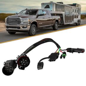 Quick Connect Adapter for Tailgate Light Bar LED Redline Amber Turn Signal Reverse Full Function, USCAR 7 Pin to 4 Pin Trailer Connector Wiring Harness w/Reverse & 12V Wire for Truck USCAR 7-Way
