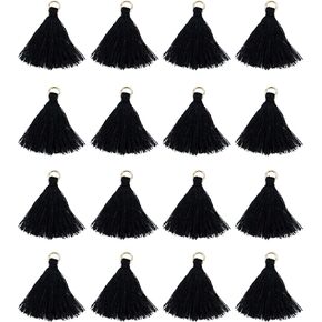 AUEAR, Wholesale 100 Pieces Mini Black Tassel Charms Small Tassel Craft Tassel for Earring Jewelry Making DIY Craft Decoration Supplies