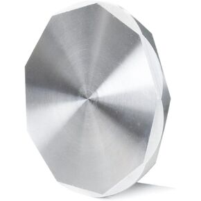 MICAIKEM 1-1/4" Stainless Steel Faceted Edge Coin Blanks CNC Milled Heavy Duty 3mm Thick for Engraving and Metal Stamping. Pack of 5