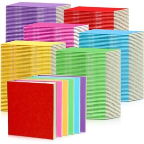 Thenshop 300 Pack Mini Notebooks Bulk Small Notepad Unlined Journals Pocket Blank Sketchbooks Kids Students Gifts Back to School Supplies 4 x 4 Inch 24 Sheets(Kraft)