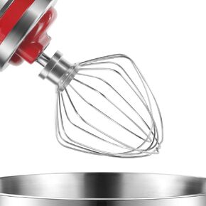 Wire Whip Attachment for KitchenAid Tilt-Head Stand Mixer Replace K45WW, 6-Wire Whip Attachment Stainless Steel, Egg Heavy Cream Beater, Cakes Mayonnaise Whisk