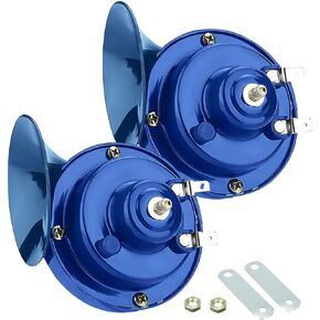 2 PCS Super Loud Horn, Waterproof Speaker, Snail Horn Replacement Kit, Vehicle Modification Equipment, Universal for Most Cars, Motorcycles, Trucks (Black)