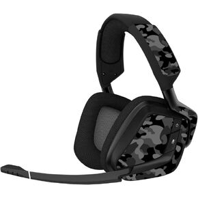 MightySkins Skin Compatible with Corsair Void Pro Gaming Headset - Black Camo | Protective, Durable, and Unique Vinyl Decal wrap Cover | Easy to Apply, Remove, and Change Styles | Made in The USA