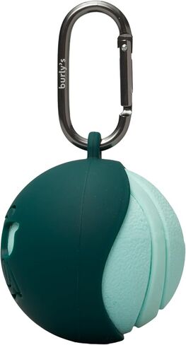 Dog Ball Toy Holder with Rubber Ball & Carabiner Clip - Beige in Saudi Arabia
