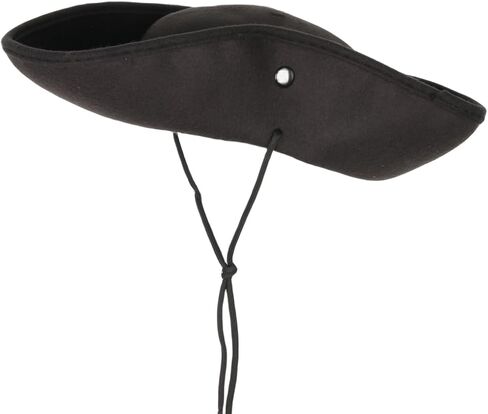 قبعة قرصان سوداء، قبعة ثلاثية القرن، قبعة عصر النهضة لإكسسوارات أزياء الحفلات ذات طابع الحرب الثورية الاستعمارية in Kuwait