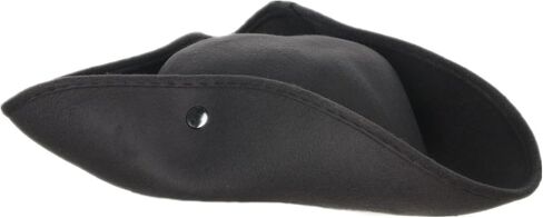 قبعة قرصان سوداء، قبعة ثلاثية القرن، قبعة عصر النهضة لإكسسوارات أزياء الحفلات ذات طابع الحرب الثورية الاستعمارية in Kuwait