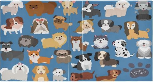 مجلدات دائرية مكونة من 3 حلقات دائرية من Cute Dog مع 3 جيوب داخلية شفافة من مادة PVC، مجلدات أساسية متينة مقاومة للماء مع مشبك معدني مضاد للانزلاق، مجلدات متعددة الاستخدامات تحمل 200 ورقة، حزمة واحدة in Kuwait