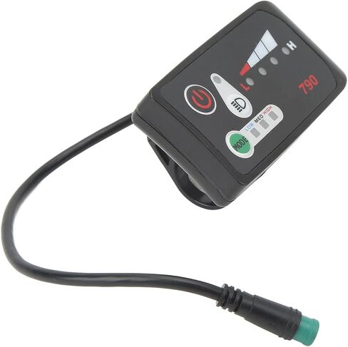 لوحة التحكم في عرض الدراجة الكهربائية من Alomejor، عداد لوحة عرض الطاقة LED مع قابس ذكر 5P مقاوم للماء لمقاود 22.2 مم in Saudi Arabia