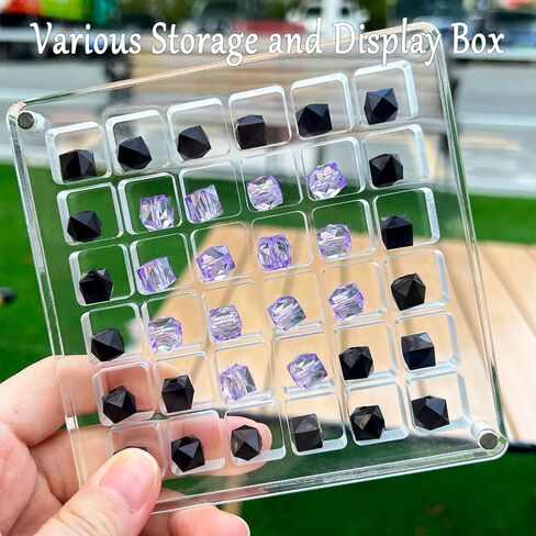 Acrylic Seashell Display Box, 36 Square Grids, Small Craft Organizers, Perfect for Storing and Showcasing Shells, Starfish, Beads, and Decorative Charms in Saudi Arabia