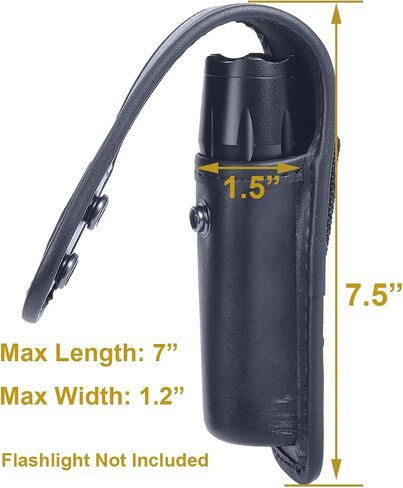 TAFTACFR Molded Flashlight Pouch Tactical Flashlight Holster with Hidden Snap Flash Light Case for Duty Belt in Saudi Arabia