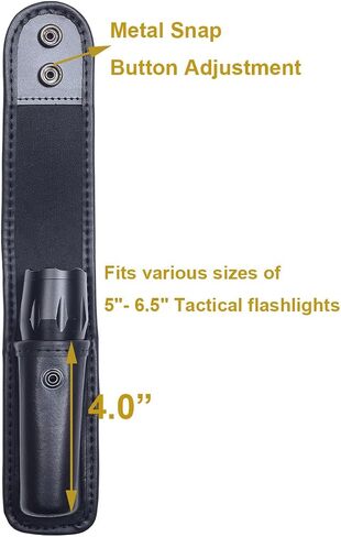 TAFTACFR Molded Flashlight Pouch Tactical Flashlight Holster with Hidden Snap Flash Light Case for Duty Belt in Saudi Arabia