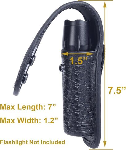 TAFTACFR Molded Flashlight Pouch Tactical Flashlight Holster with Hidden Snap Flash Light Case for Duty Belt in Saudi Arabia