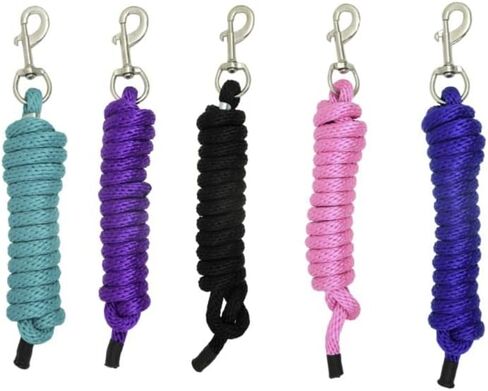 2 Pack of 8ft Poly Lead Ropes for Horse & Livestock, Halter Ropes with Sturdy Heavy Duty Bolt Snap (Green) in Saudi Arabia