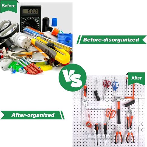 194 Pieces Pegboard Accessories Set Includes Pegboard Storage Basket, Organizer Bins, Organizer Cup with Cup Holder, Tissue Holder, Multiple Style Hook for Pegboard Organizing in Saudi Arabia