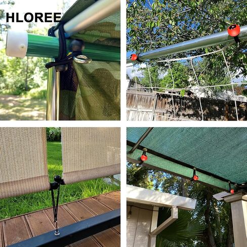 hlogree 1/4 "× 52 قدم الحبل صدمة بنجي، مرونة الكاياك تمتد سلسلة حبل مع السنانير الحبل صدمة بنجي، 4pcs الكرة حبال صدمة بنجي ربط أسفل حزام مقطورة لقوارب الكاياك اكسسوارات التخييم، في الهواء الطلق in Kuwait