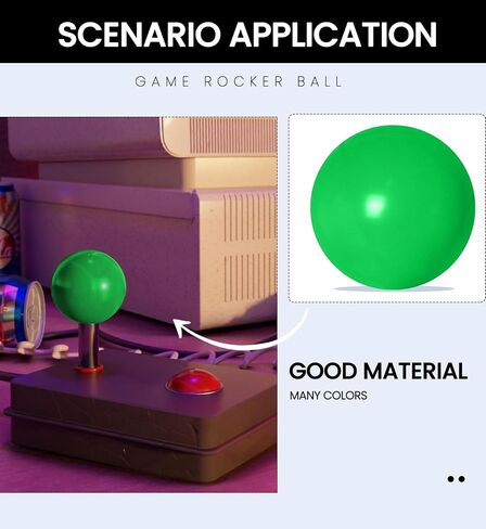 Timebid 35MM Joystick Ball Top Handle Rocker | M6 Screw Head Arcade Game Joysticks Easy-Install Replacement DIY Parts Green in Saudi Arabia