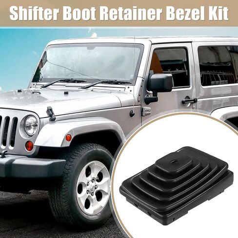 X AUTOHAUX 1 Set Shifter Boot and Retaining Bezel Kit لسيارة جيب رانجلر TJ 1997-2004 رقم 53000056/52078558 in Saudi Arabia