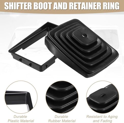 X AUTOHAUX 1 Set Shifter Boot and Retaining Bezel Kit لسيارة جيب رانجلر TJ 1997-2004 رقم 53000056/52078558 in Saudi Arabia