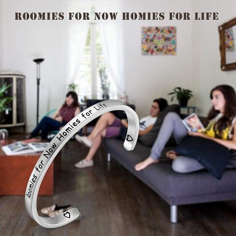 PLITI Roomie Gift Roommate Birthday Gifts College Roommate Gift Apartment Roomie Gift Friendship Gift Back to School Gift Roomies for Now Homies for Life Bracelet for Roommates in Saudi Arabia