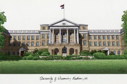 إطار أسود من Campus Images NCAA Wisconsin Badgers للجنسين دبلومة الروح مانهاتن مع طباعة حجرية إضافية، أسود، مقاس واحد in Saudi Arabia