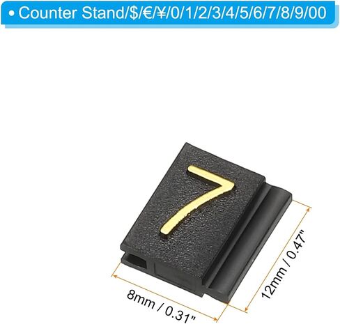 PATIKIL Price Cube Display Price Blocks Adjustable Removable Number Price Stand Black Counter Price Display for Retail White on Black, Ten Thousand Digit, 10 Set in Saudi Arabia