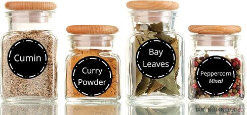 252 Preprinted 3" X 1.5" Chalkboard Pantry Labels Set w/Extra Write-on Stickers for Jars, Bottles, Containers & Canisters - Include an Exclusive Numbered Reference Sheet - Waterproof & Tear-Resistant in Saudi Arabia