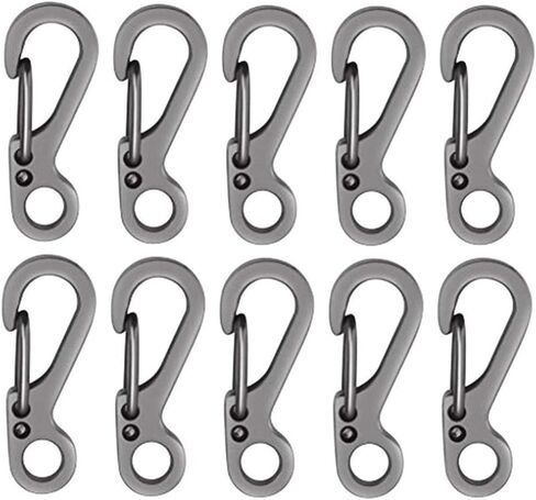 10PCS Mini SF Keychain Carabiners EDC Paracord Clips Clasps for Paracord Backpack Camping Bottle Outdoor Gears in Saudi Arabia