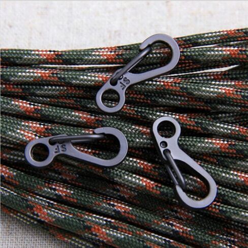 10PCS Mini SF Keychain Carabiners EDC Paracord Clips Clasps for Paracord Backpack Camping Bottle Outdoor Gears in Saudi Arabia